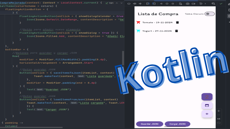 Vista de la app Proyecto Kotlin Compose